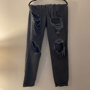 Black high waisted Urban Outfitters jeans w/ holes